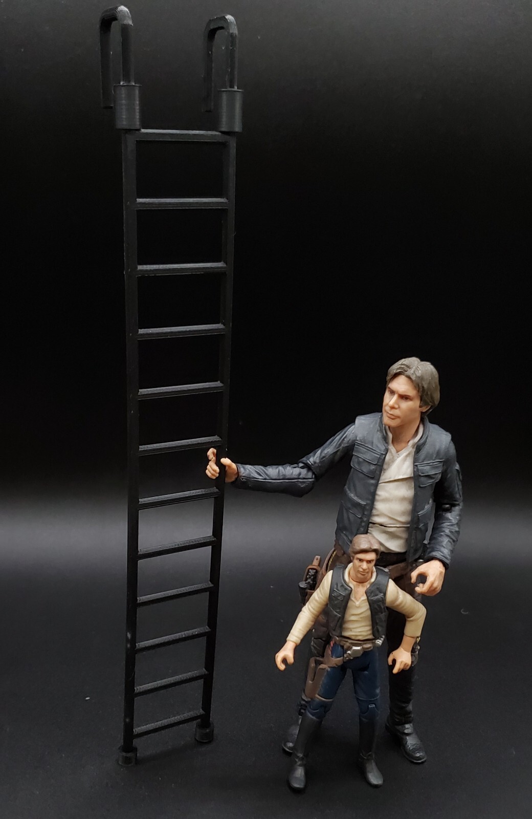 1 CUSTOM LADDER for 6&Prime; 1:12 SCI FI STAR WARS BLACK GI JOE FIGURE DIORAMA (X06)