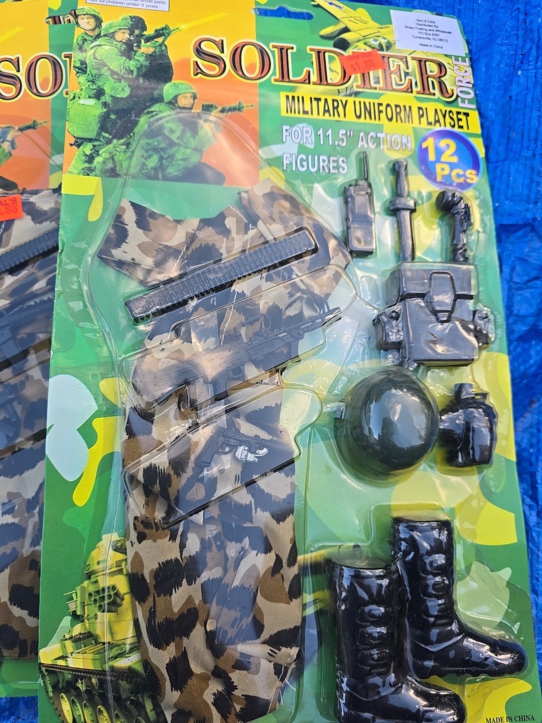 3 Each Sharp Trading And Wholesale Army Action Figure Outfit 11.5&Prime;
