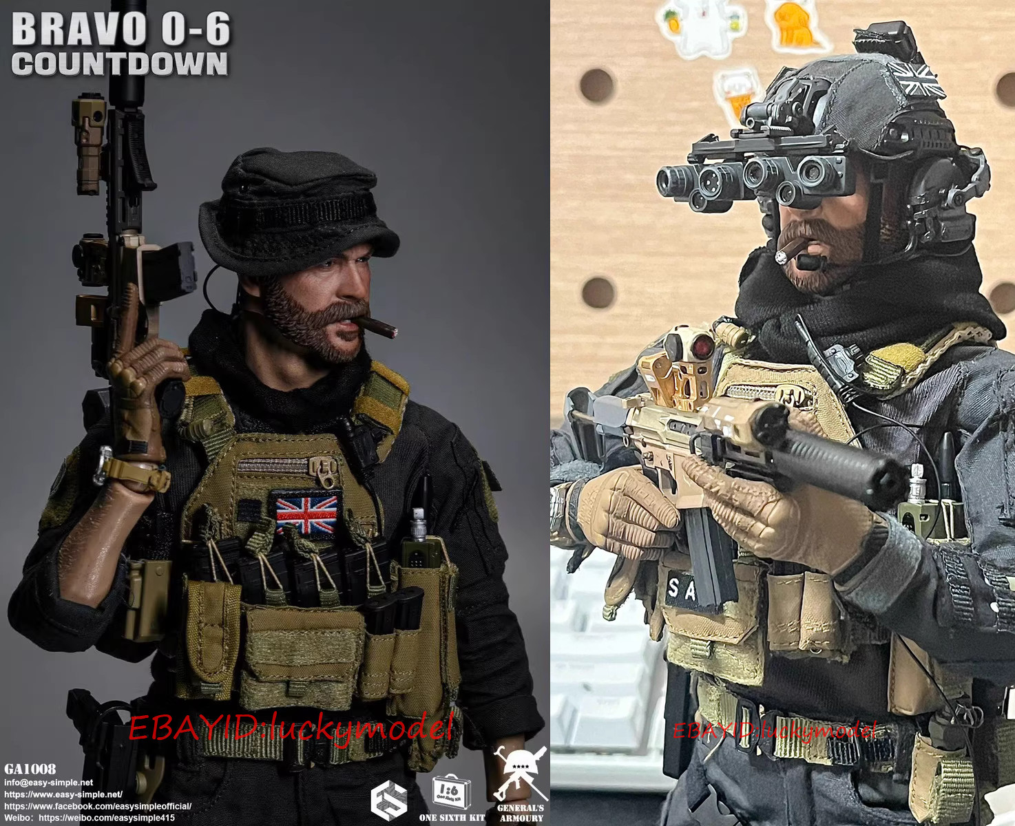 EASY&SIMPLE GA1008 General&rsquo;s Armoury Bravo 0-6 Countdown 1/6 Figure INSTOCK