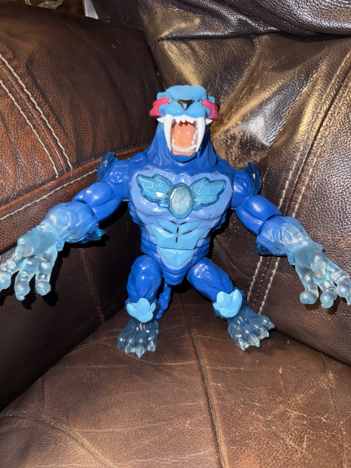 Beast Lab Blue Panther Action Figure Sounds Lights Up Works