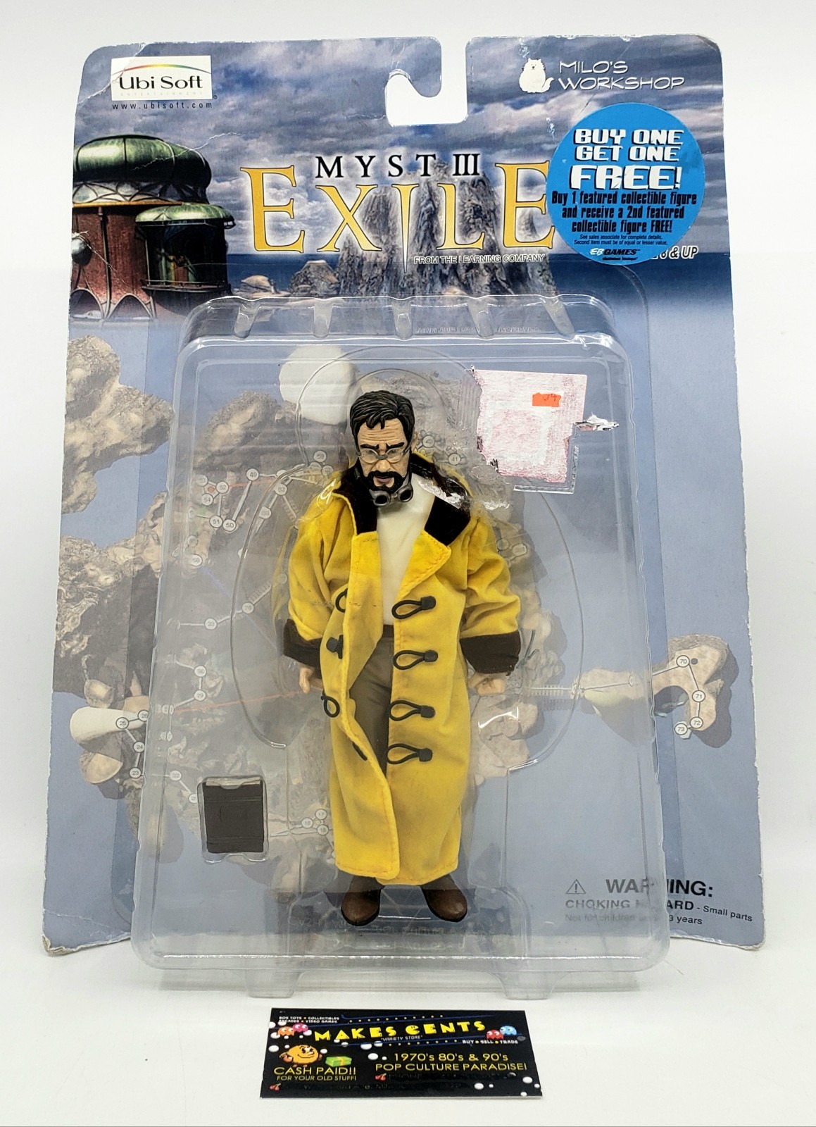 Myst III Exile Atrus Action Figure by Ubi Soft & Milos Workshop 2001 – BRAND NEW
