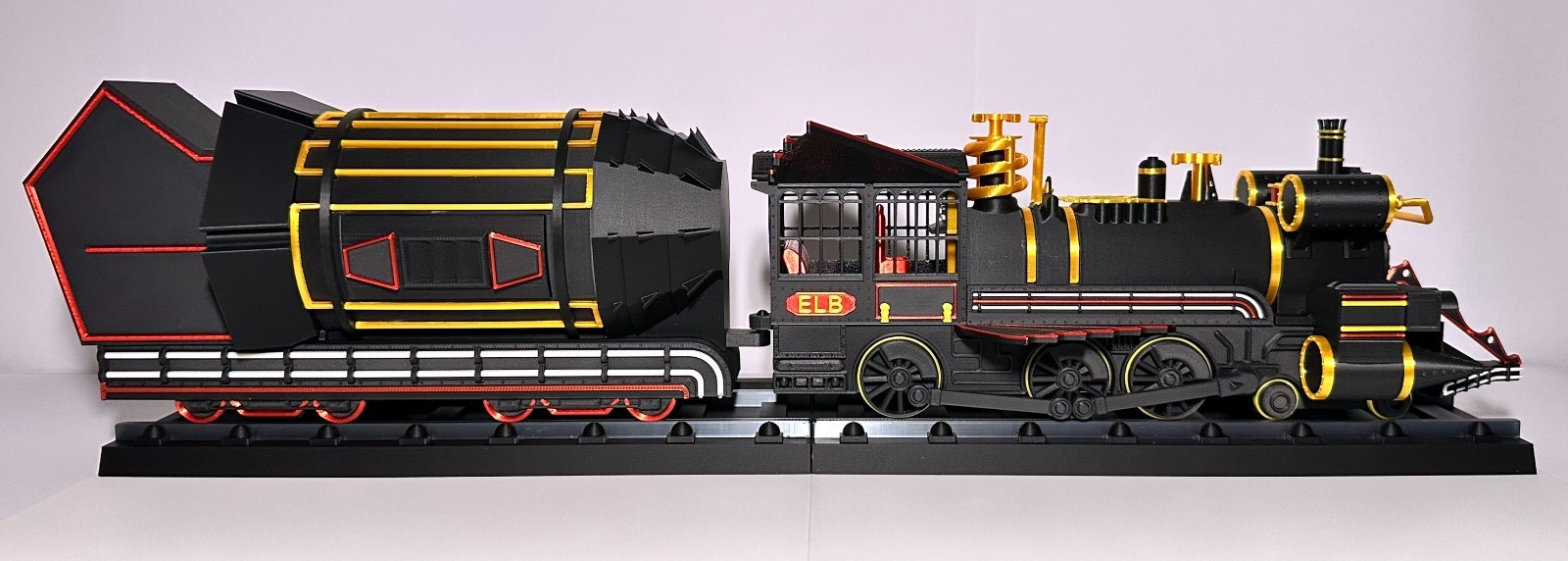 Back To The Future Part 3 Time Train Locomotive with Carriage – 3D Printed