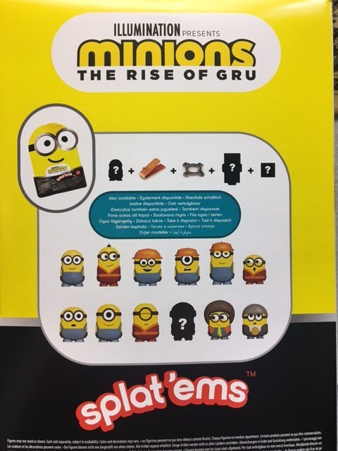 Case of 36 Minions The Rise of Gru Splat’ems Blind Bag Mini Figures – New