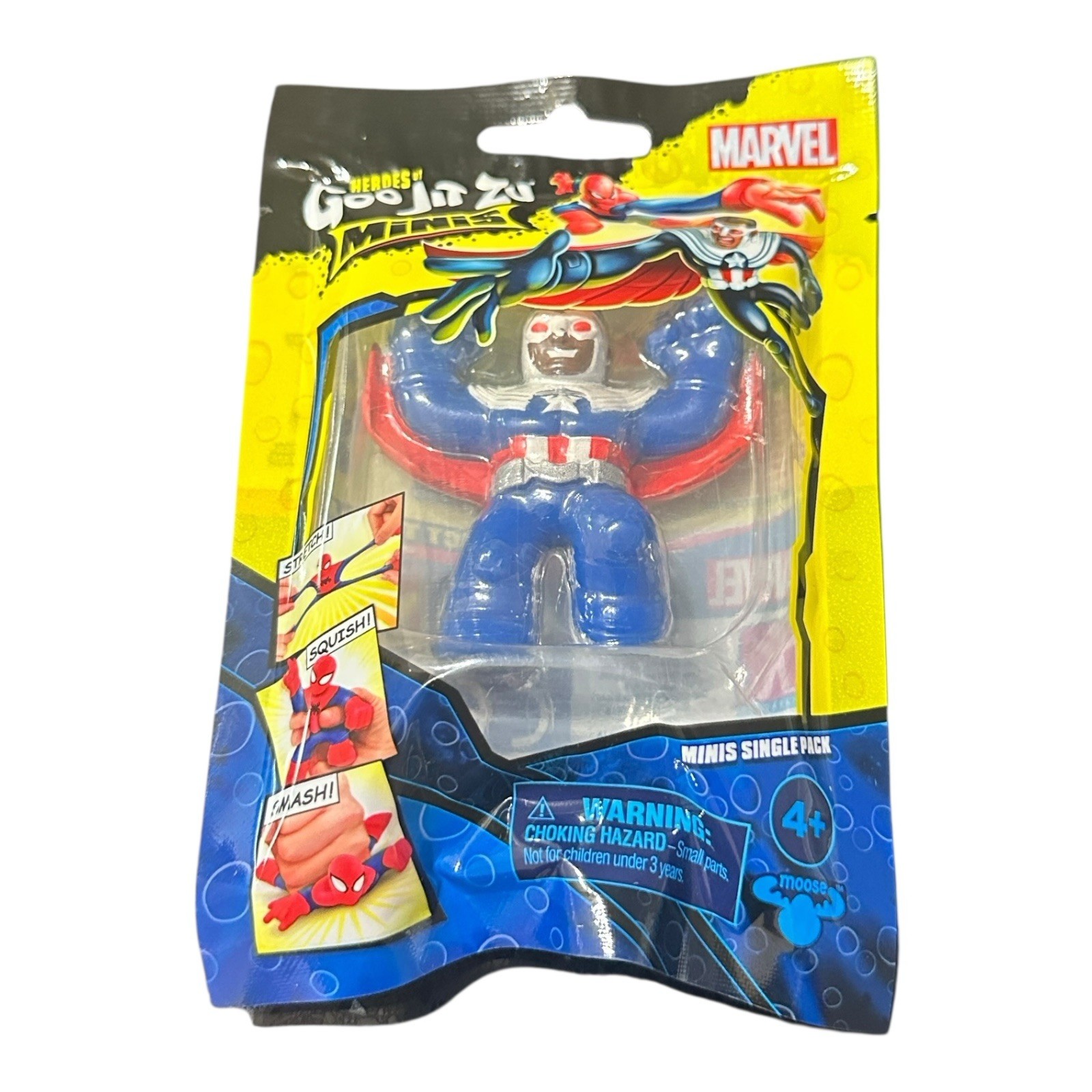 Heroes of Goo Jit Zu Minis Marvel Captain America Sam Wilson Stretch Squish