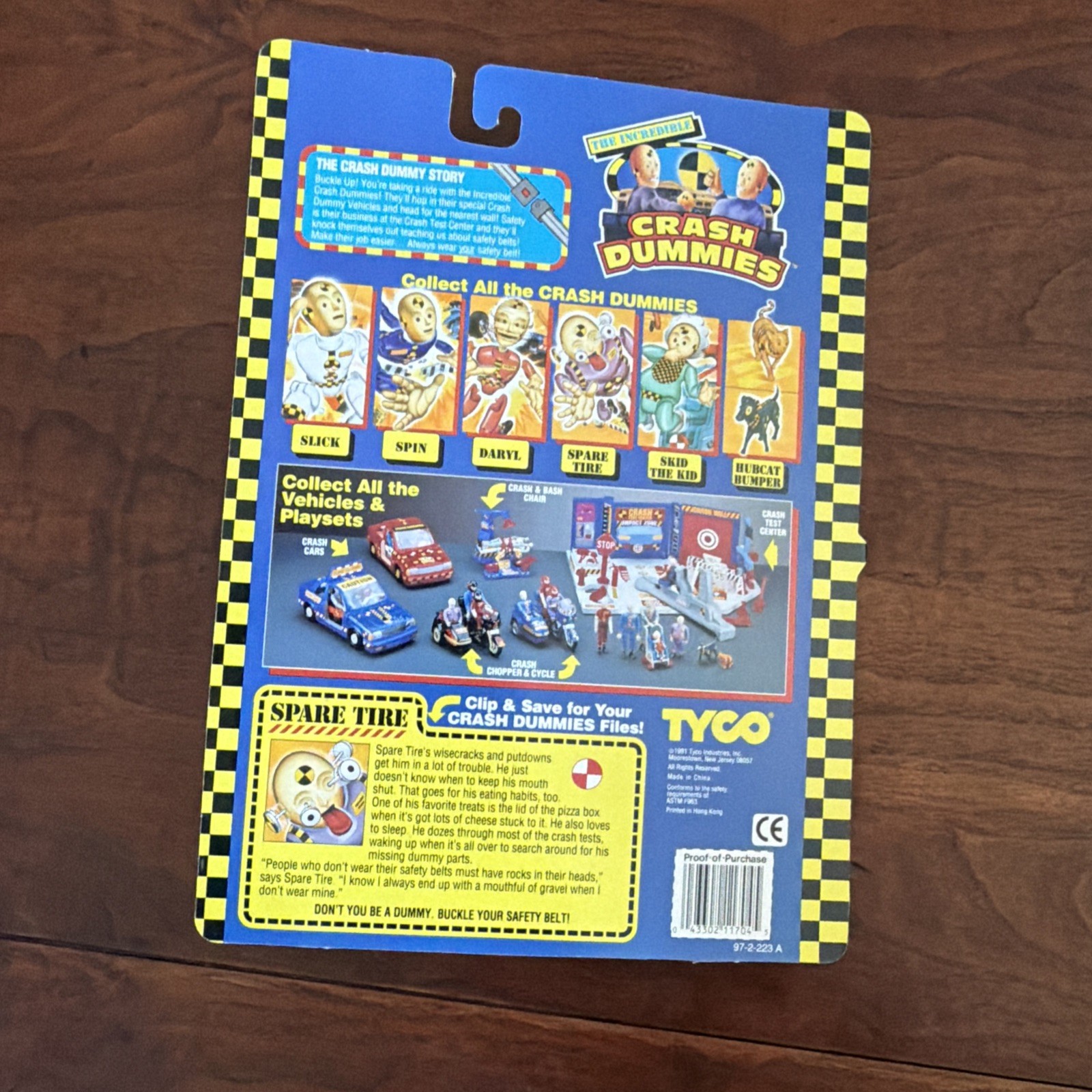 SEALED Crash Test Dummies MOC Figure Spare Tire Tyco 1991 New Vintage