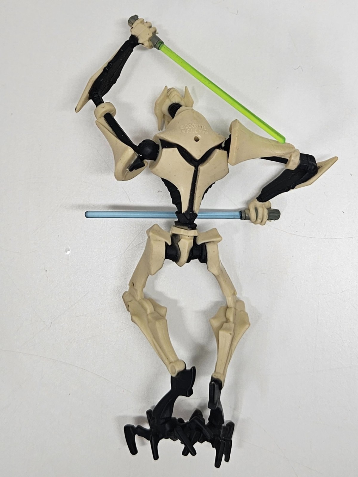 2008 Basic Fun Star Wars General Grievous Lightsabers Bendable Figure 5&Prime;