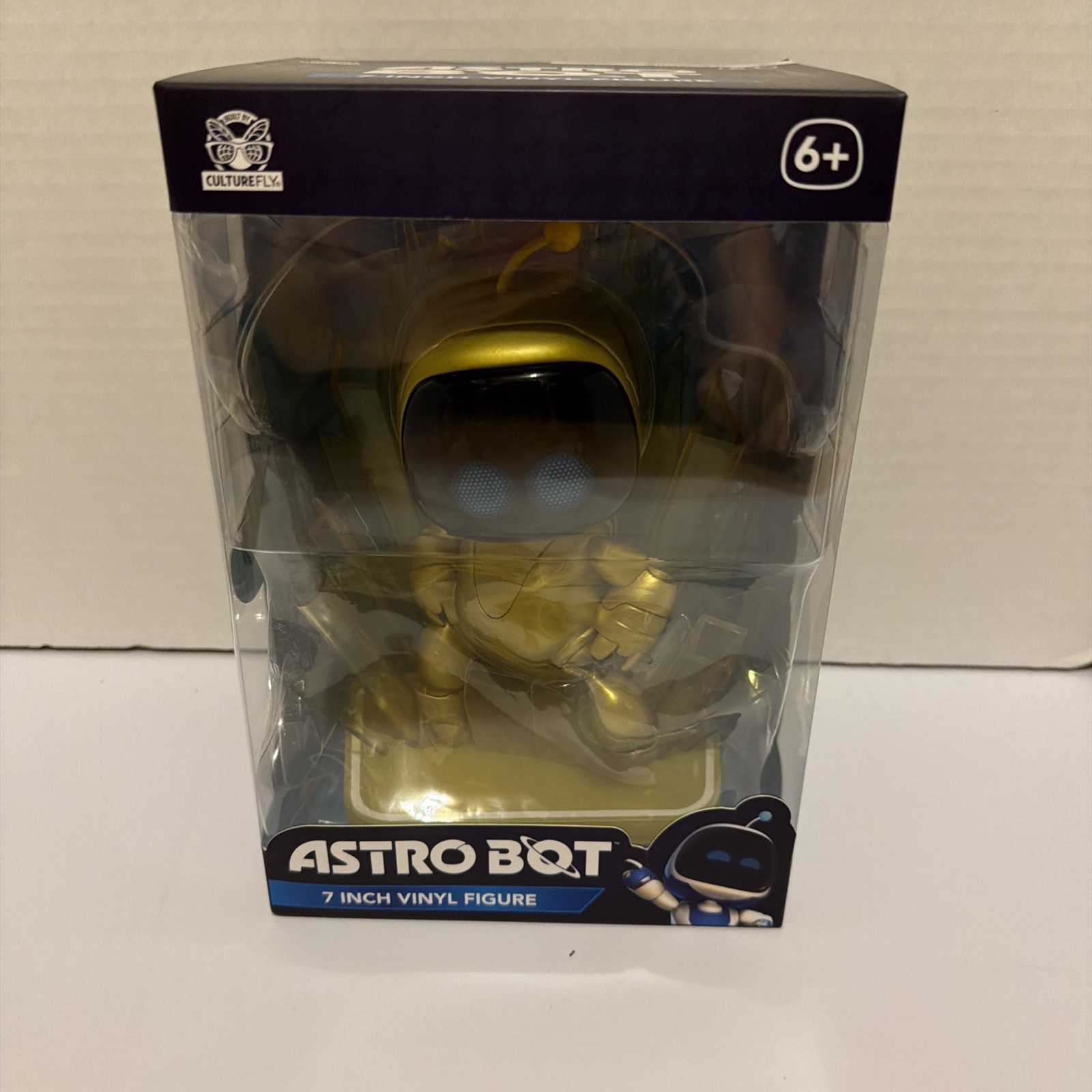 ASTRO BOT GOLD VINYL Culturefly 7&Prime; Figure Playstation LIMITED CHASE RARE NEW