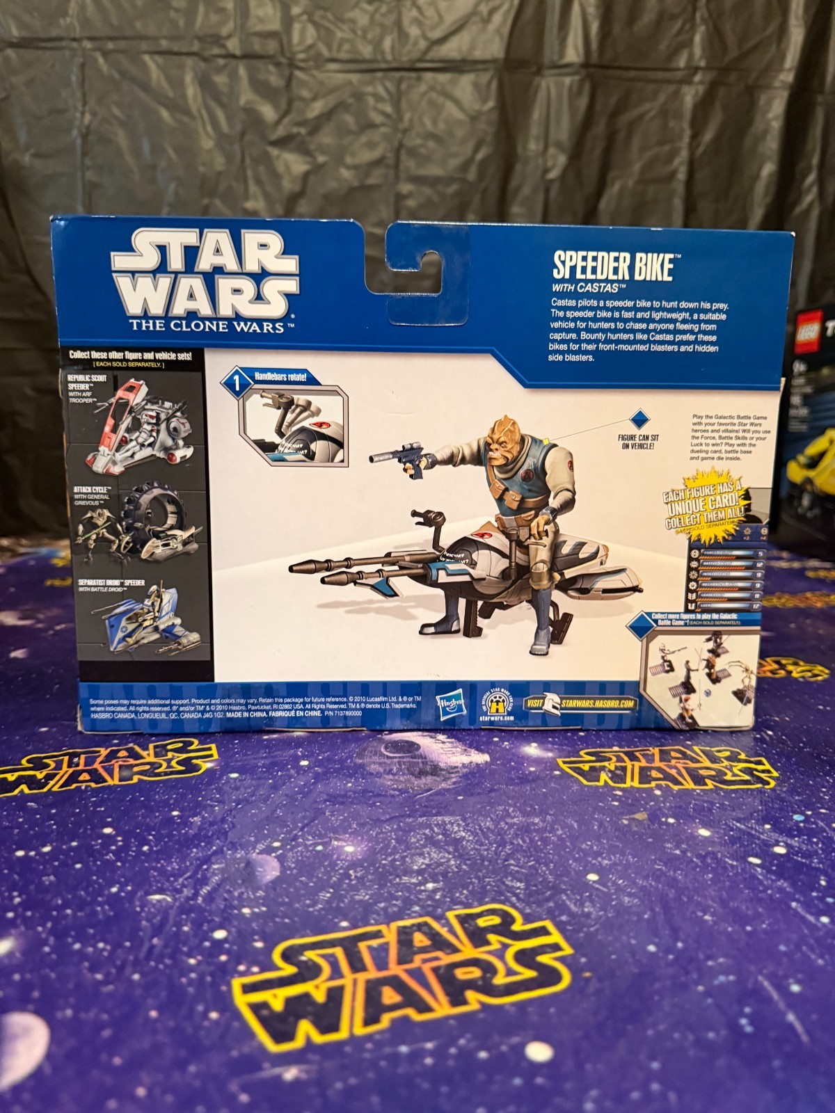 STAR WARS -Hasbro Clone Wars Speeder Bike With Castas 2010 SEALED, BRAND NEW!!!