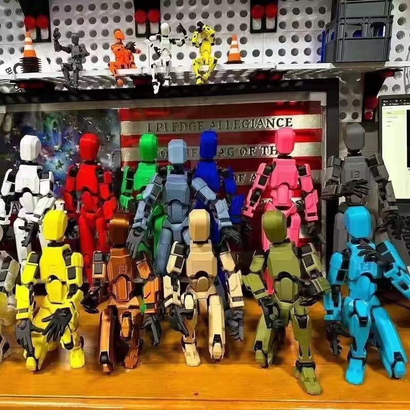 5PCS Assembly Completed T 13 Action Figure 3D Printed Multi-Jointed Movable,L…