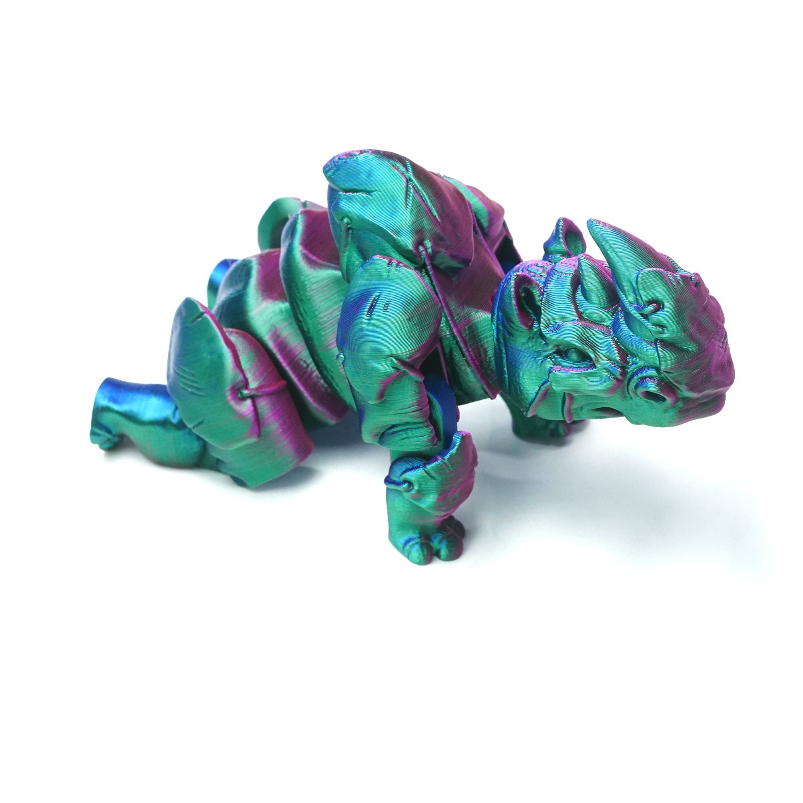 3D Printed Rhinoceros Model,Articulated Animals Figure,Fidget Toys Home Decor