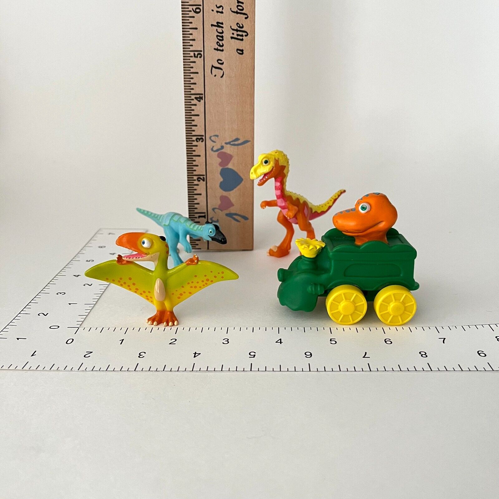 Dinosaur Train Buddy, Derek, Ollie, Petey 4 Toy Lot PBS Learning Curve Jazwares