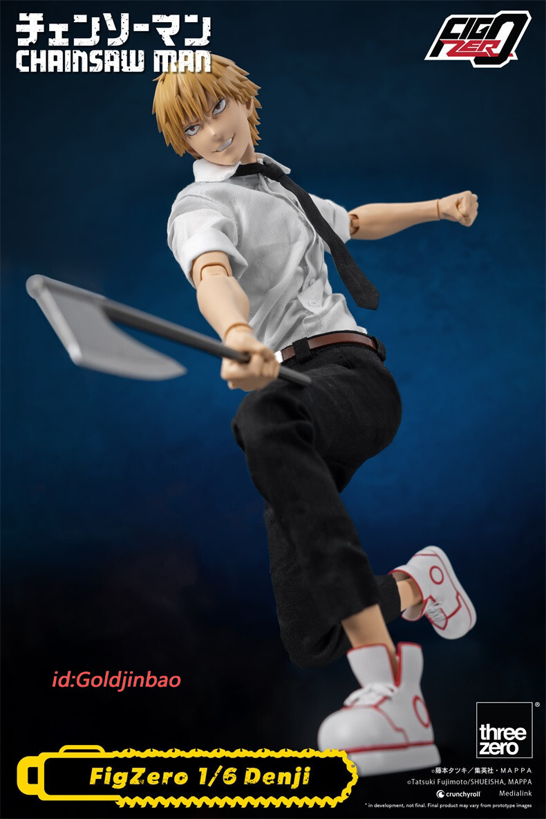 3A threezero Chainsaw Man Denji 1/6 Action Figure Model In Stock H29.5cm Anime