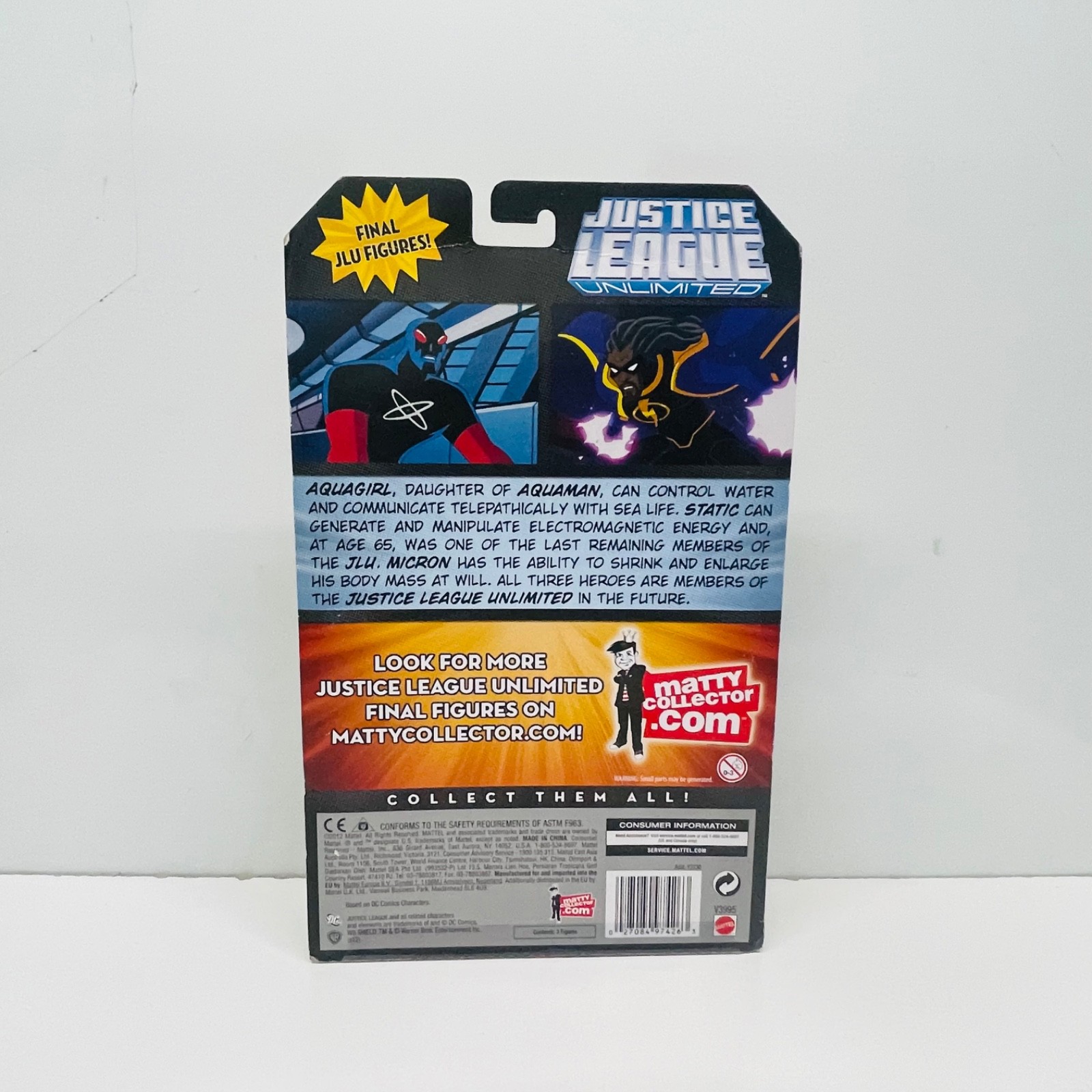 Aquagirl, Future Static, Micron League Unlimited 3 pk NIP Rare Mattel DCU