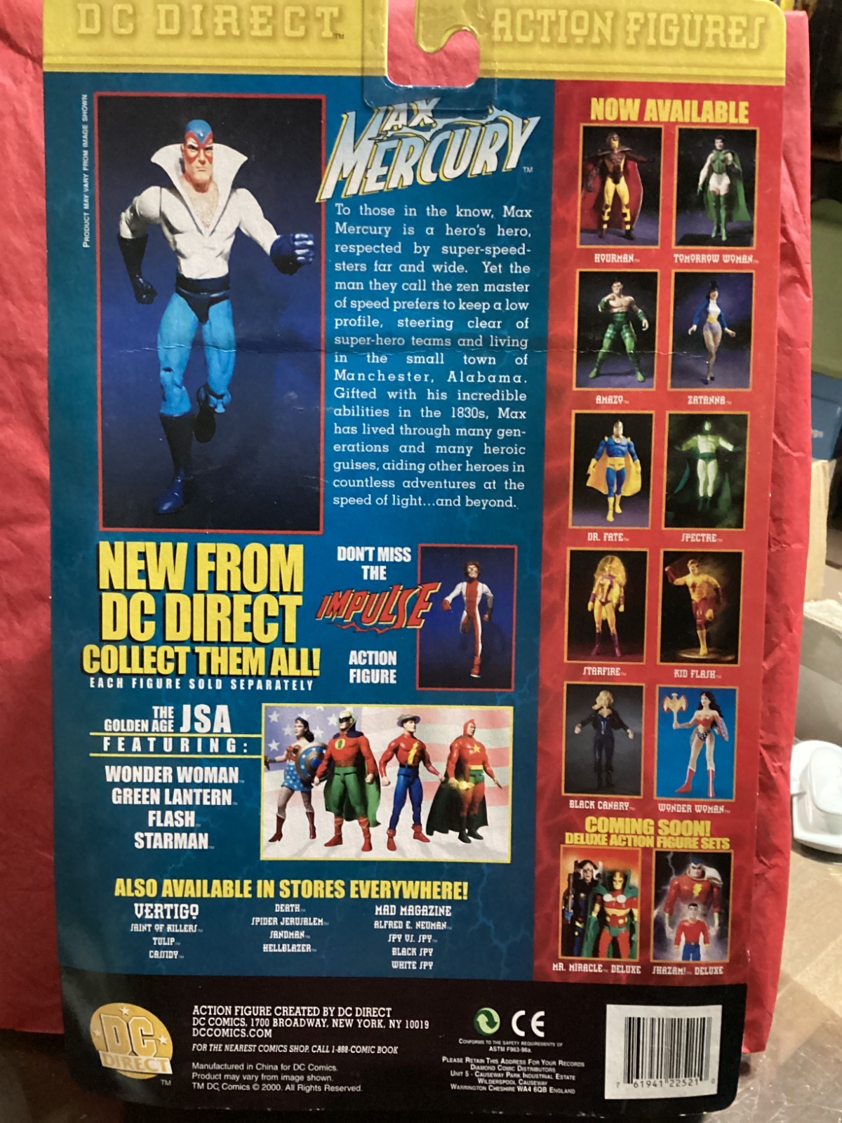 MAX MERCURY ACTION FIGURE DC DIRECT VERTIGO 2002 NOC