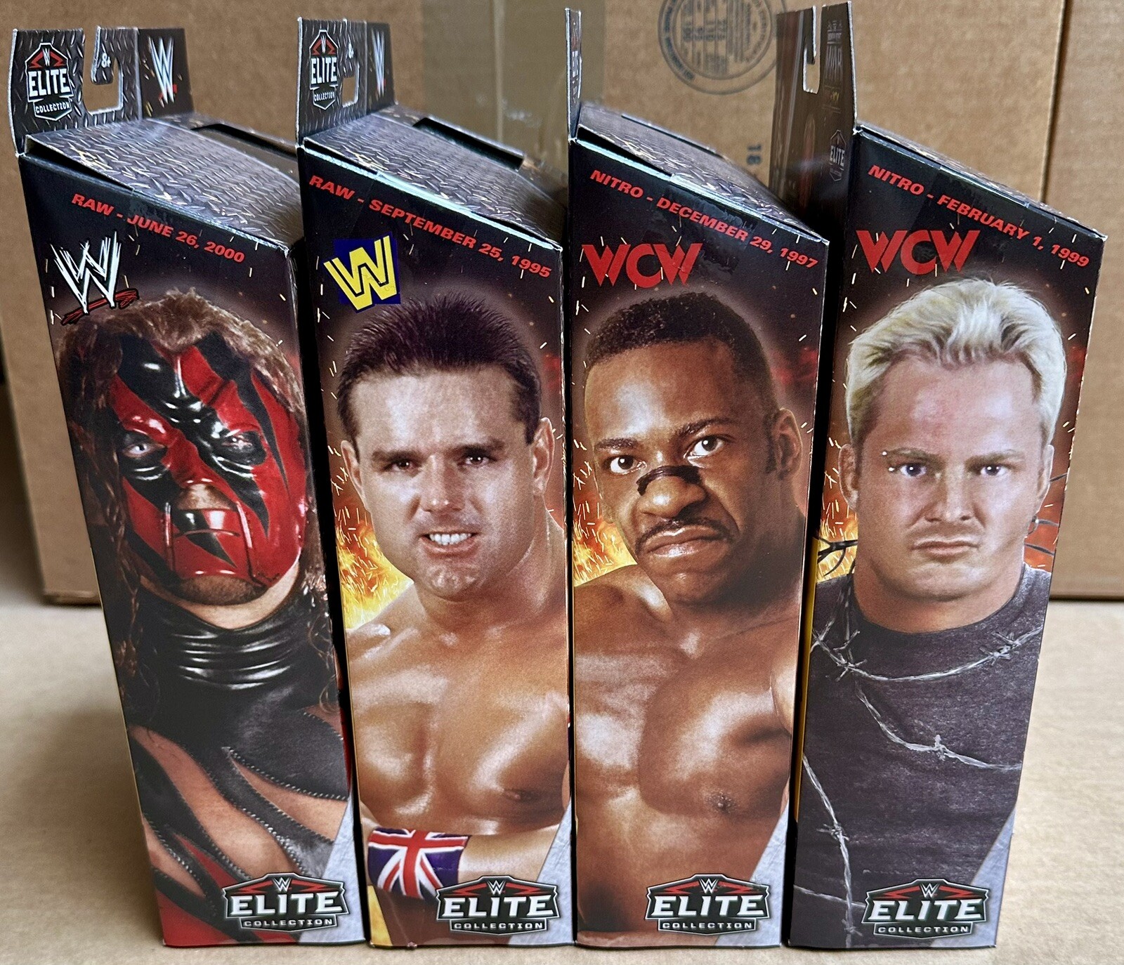 WWE Elite Monday Night Wars Complete Set of 4, (Series 6) w/ Golga BAF