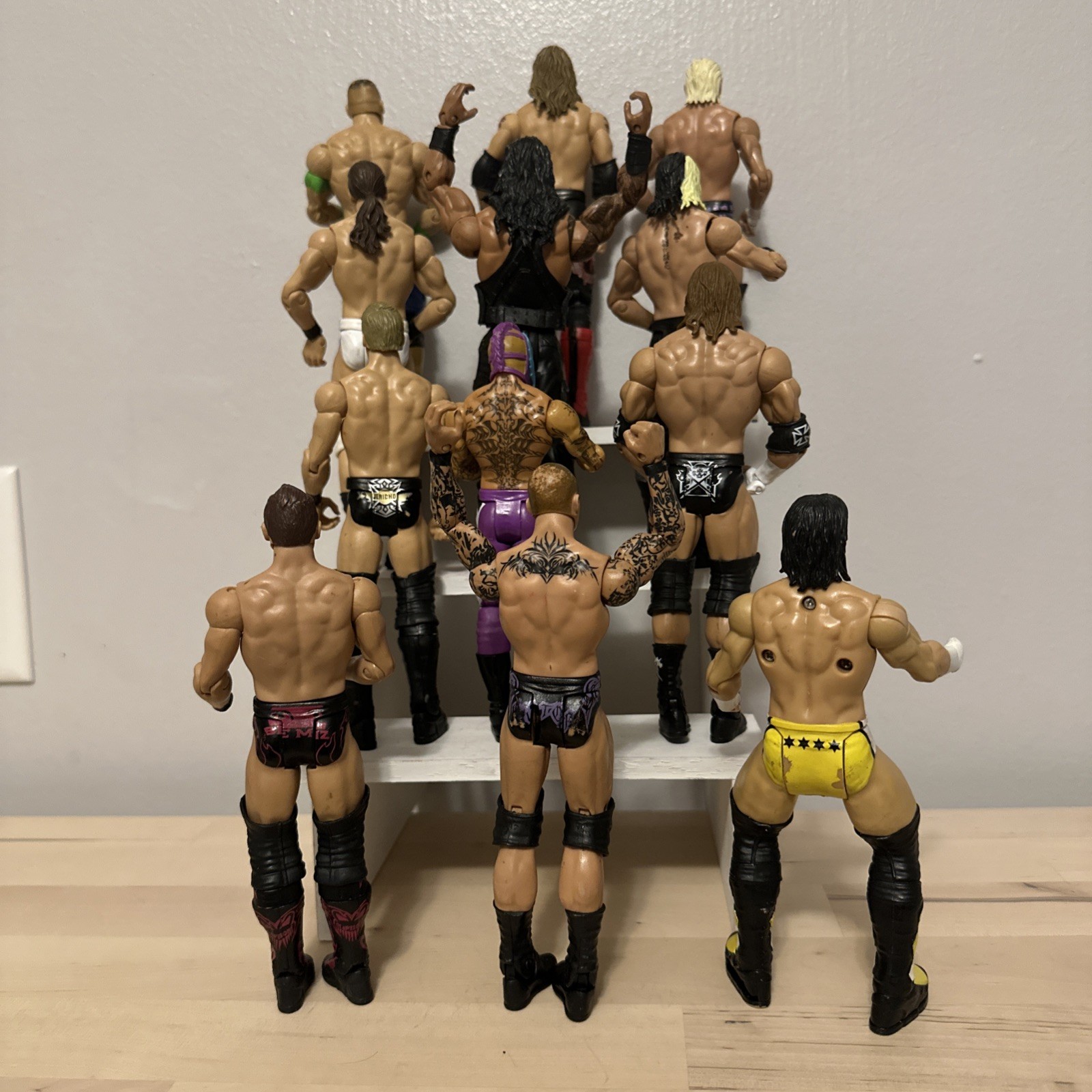 WWE MATTEL Basic Roman Reigns Edge John Cena CM Punk Rey Mysterio Lot Of 12