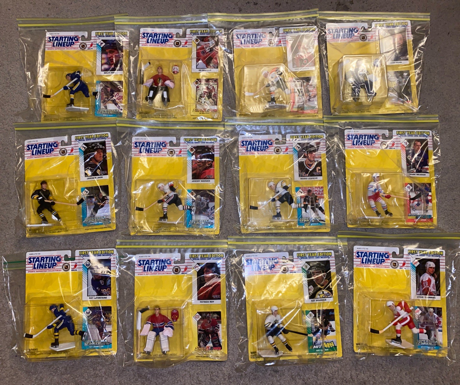 1993 NHL 1st Year Starting Lineup Complete Set 12 Figures Hockey Fuhr +