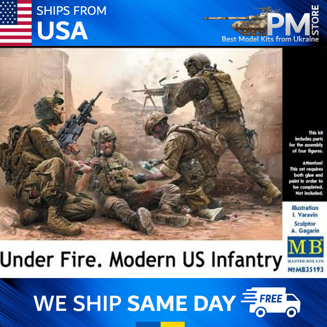 Master Box 35193 Under Fire. Modern US Infantry 1/35 scale