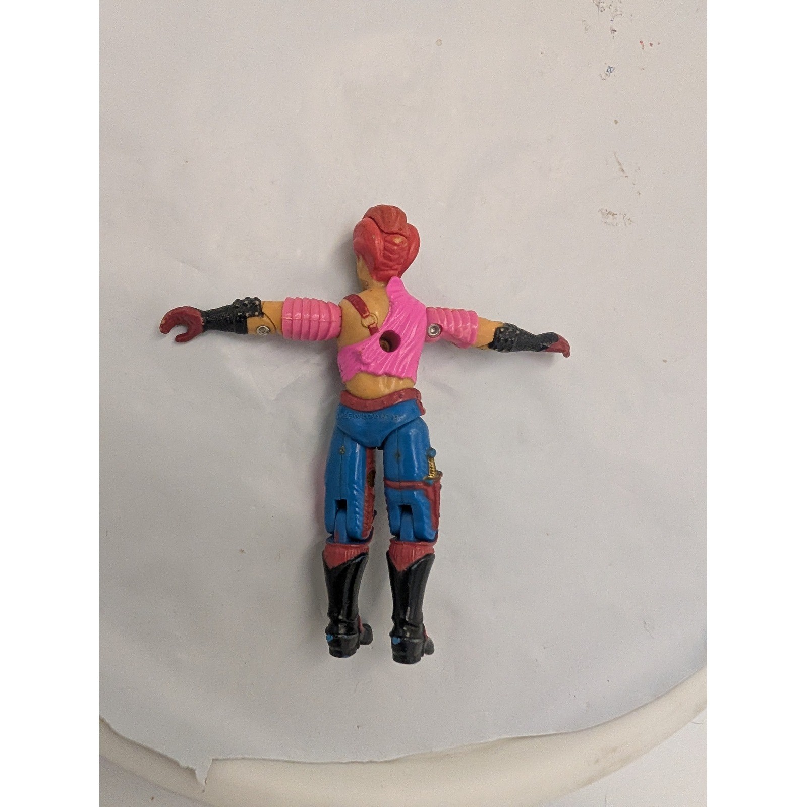 Vintage GI Joe Zarana Action Figure 1986 Dreadnoks Cobra ARAH 3.75&Prime; Pink Hair