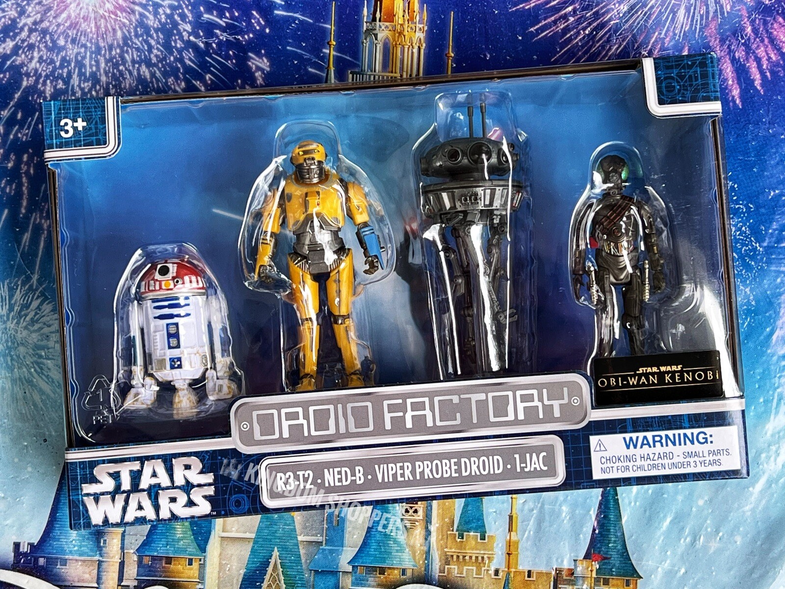 Disney Parks Star Wars Droid Factory Obi-Wan Kenobi 4 Pack Set NED-B R3-T2 1-Jac