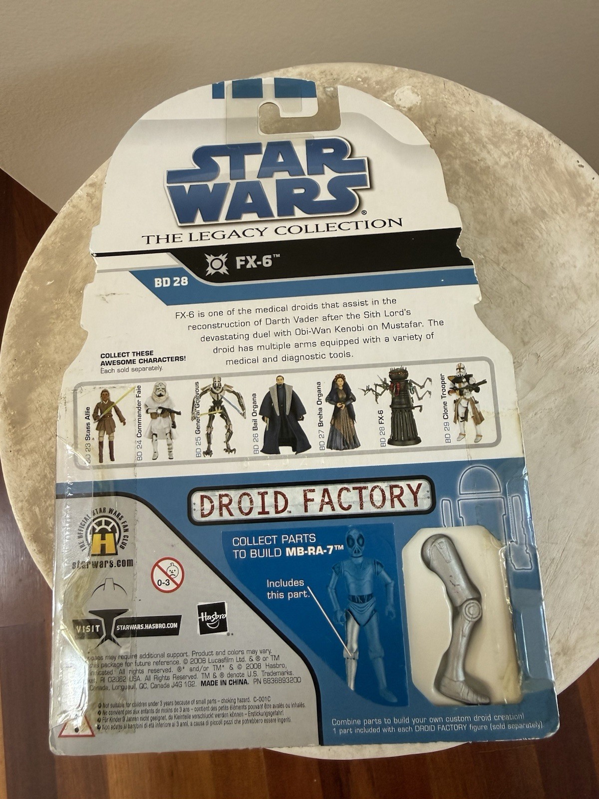 Star Wars The Legacy Collection Droid FX-6 Figure BD28 Hasbro 2008 MOC