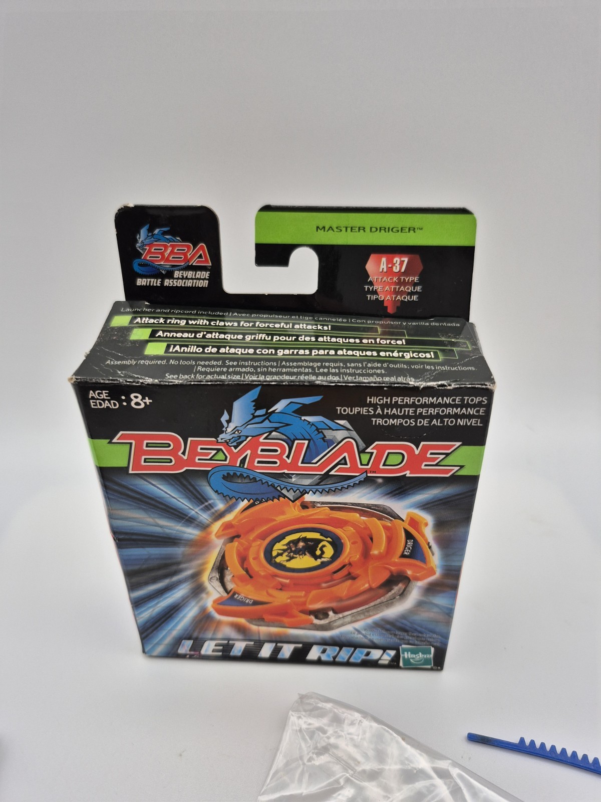 Beyblade Master Driger A-37 Attack Type Hasbro 2002 Complete Read Description