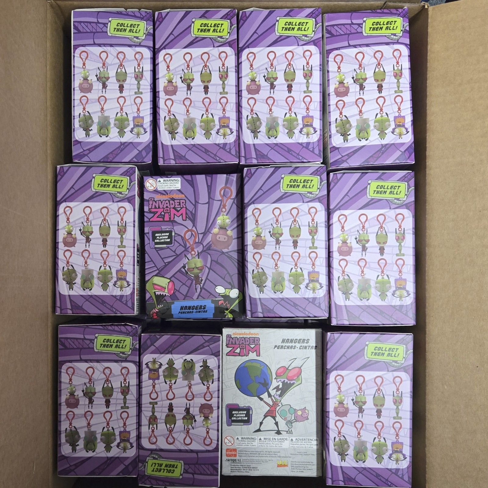 Invader Zim Nickelodeon Flocked Hangers – Lot of 36 Blind Boxes