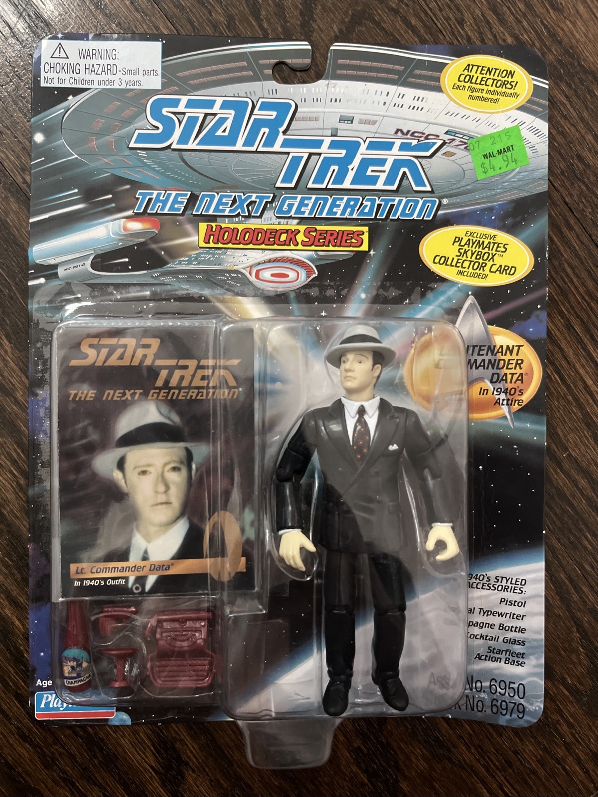 Star Trek The Next Generation Holodeck Series 1995 Lot Of 3 Picard Data Worf MOC