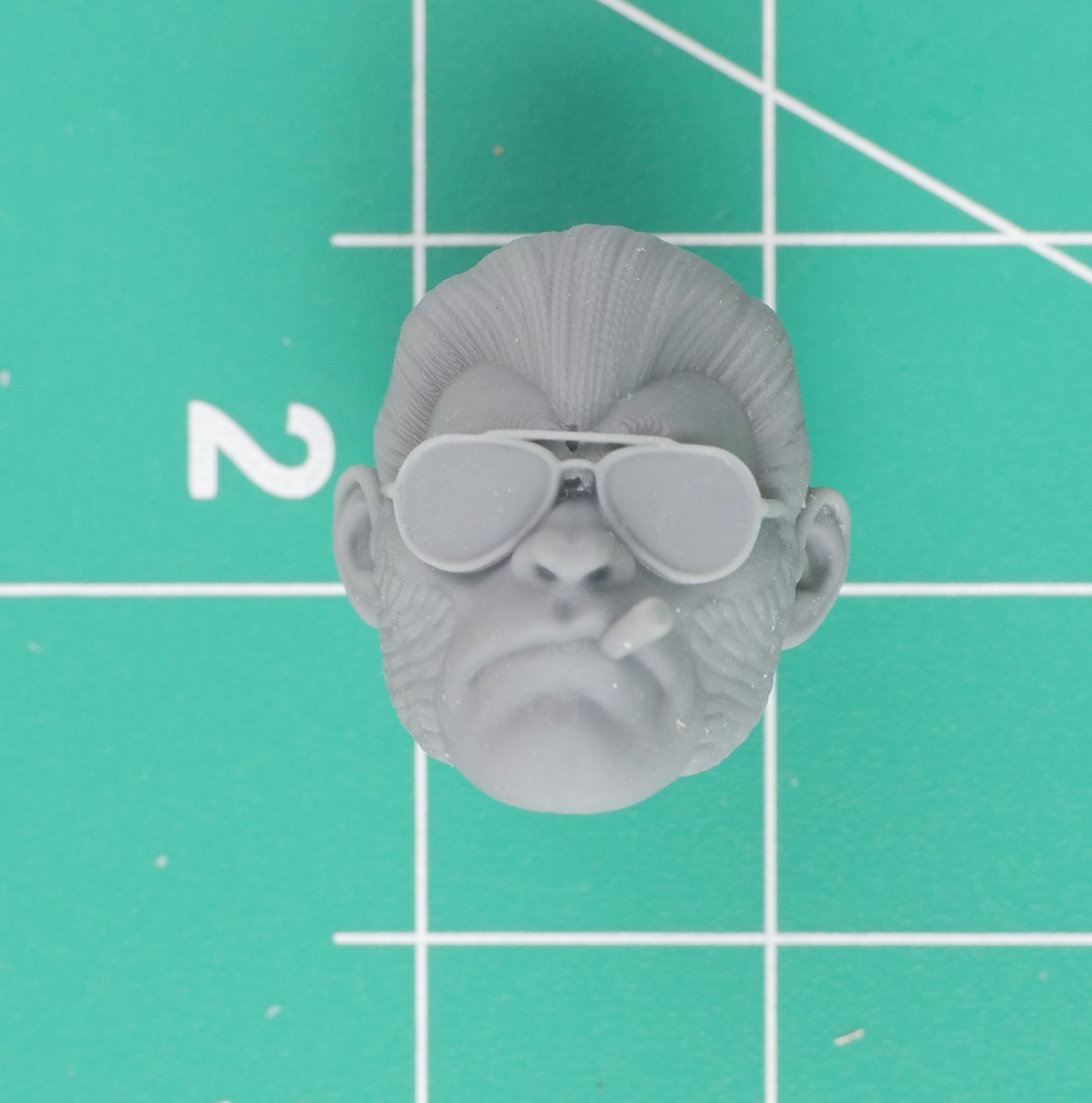 Futuristic Sci-Fi Cyberpunk Ape Head C 6&Prime; (1:12) Custom 3D Resin Print