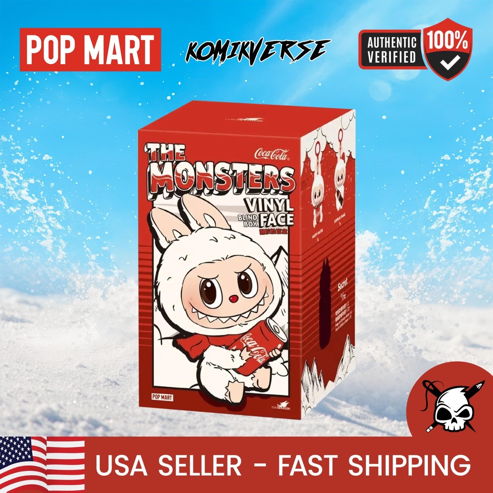 *USA* AUTHENTIC POP MART LABUBU THE MONSTERS COCA COLA (VINYL FACE BLIND BOX)