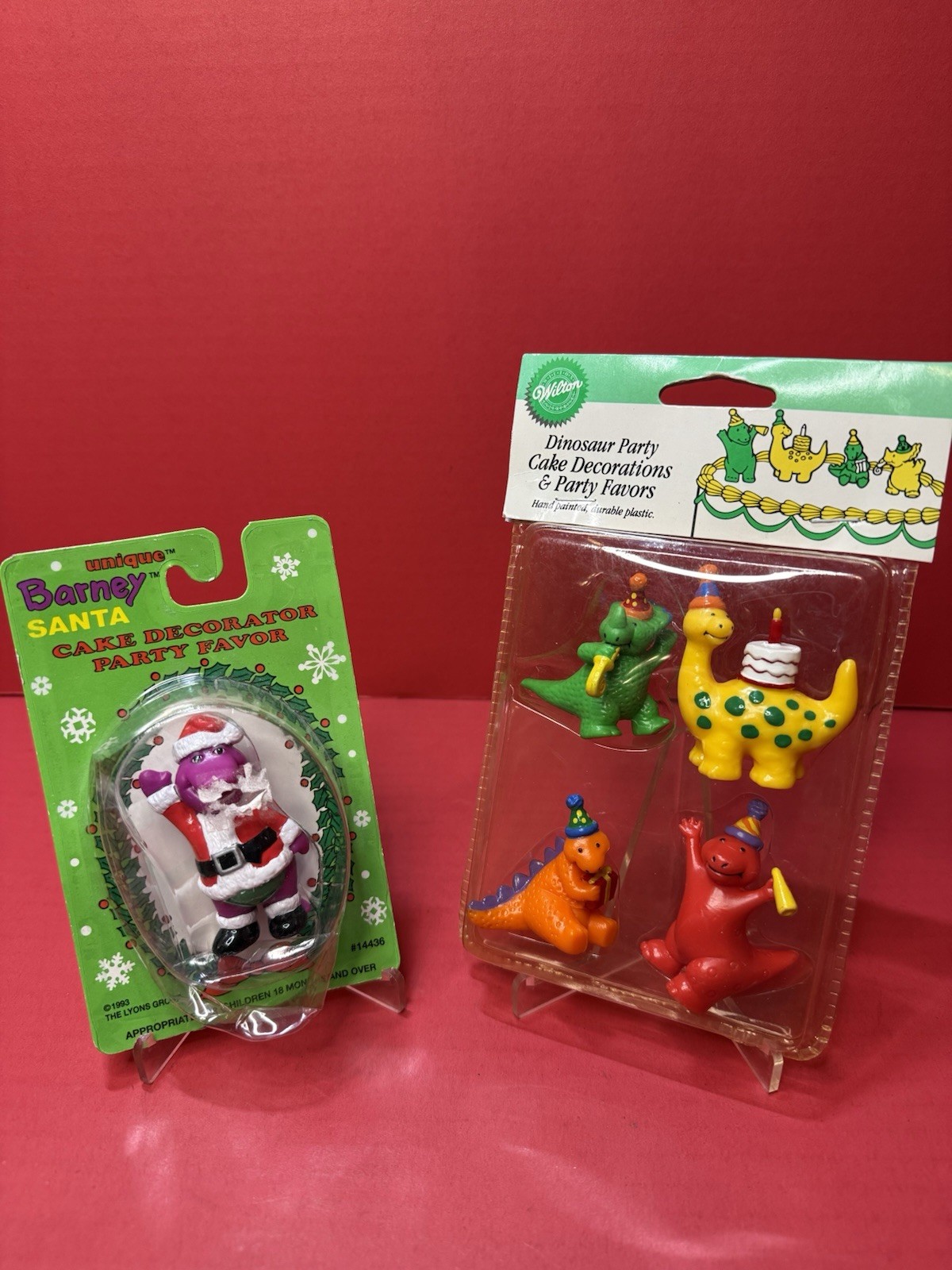 Vintage Lot Of Barney / Dinosaurs Cake Toppers / Figures