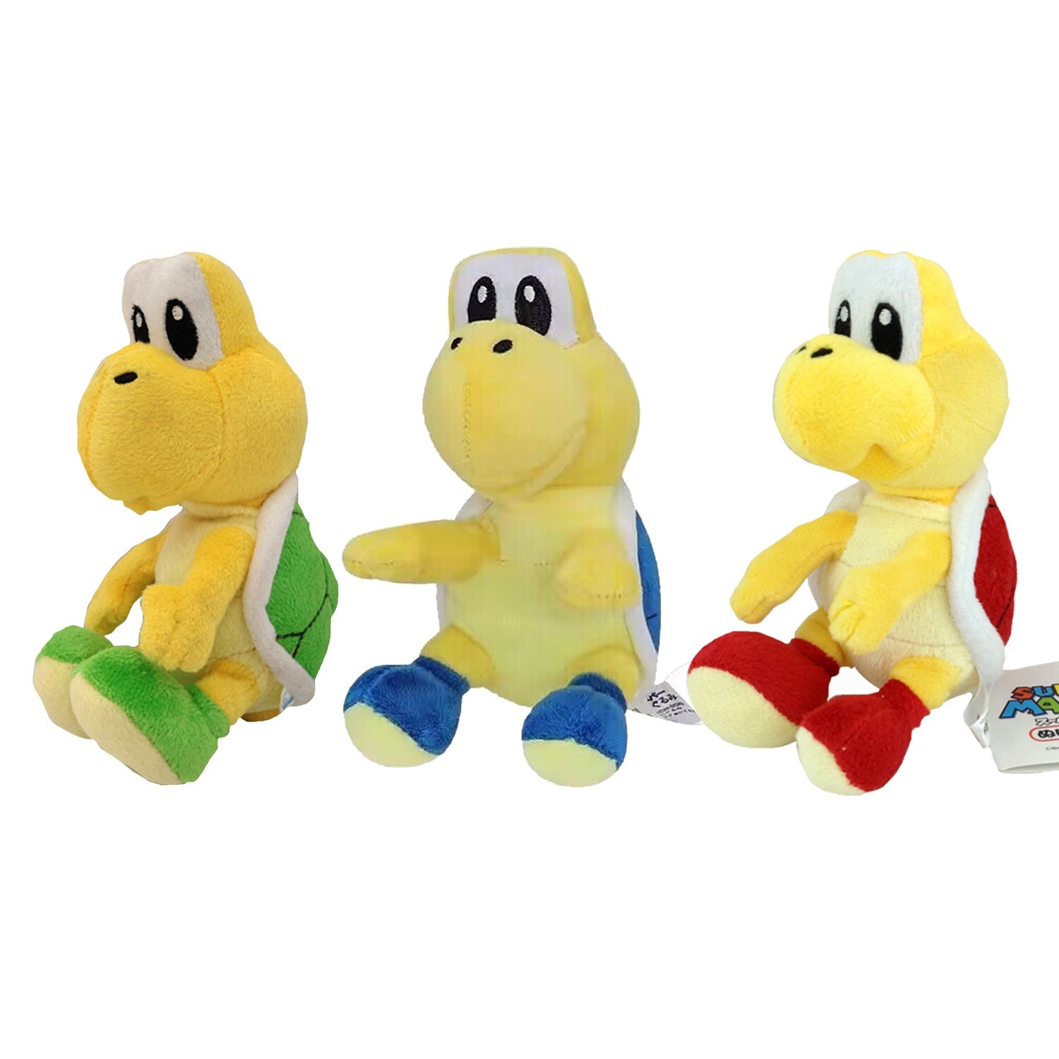 3X Koopa Troopa Super Mario Bros Green Blue Red Koopa Plush Toy Stuffed Doll 6&Prime;