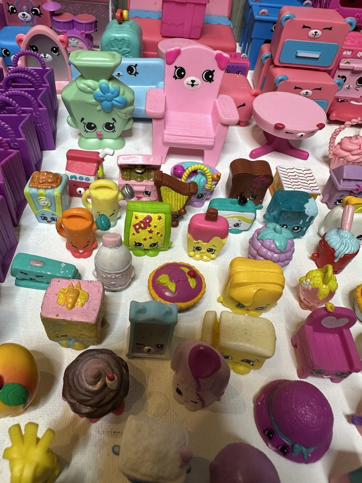 Huge Shopkins Mixed Lot 361 Pieces 250+ Figures Happy Places Shopville Furniture