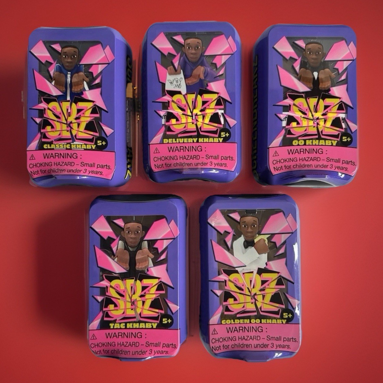 Set of (5) Khaby SBZ – ScreenBreakZ Collectable Figurines – Brand New! SEALED!!!