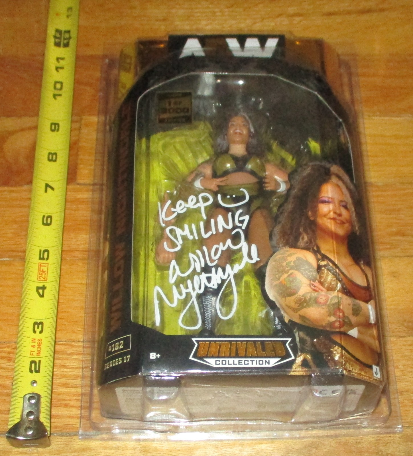 AEW Willow Nightingale 1 of 3000 Signed Wrestling figure JSA COA Autographed