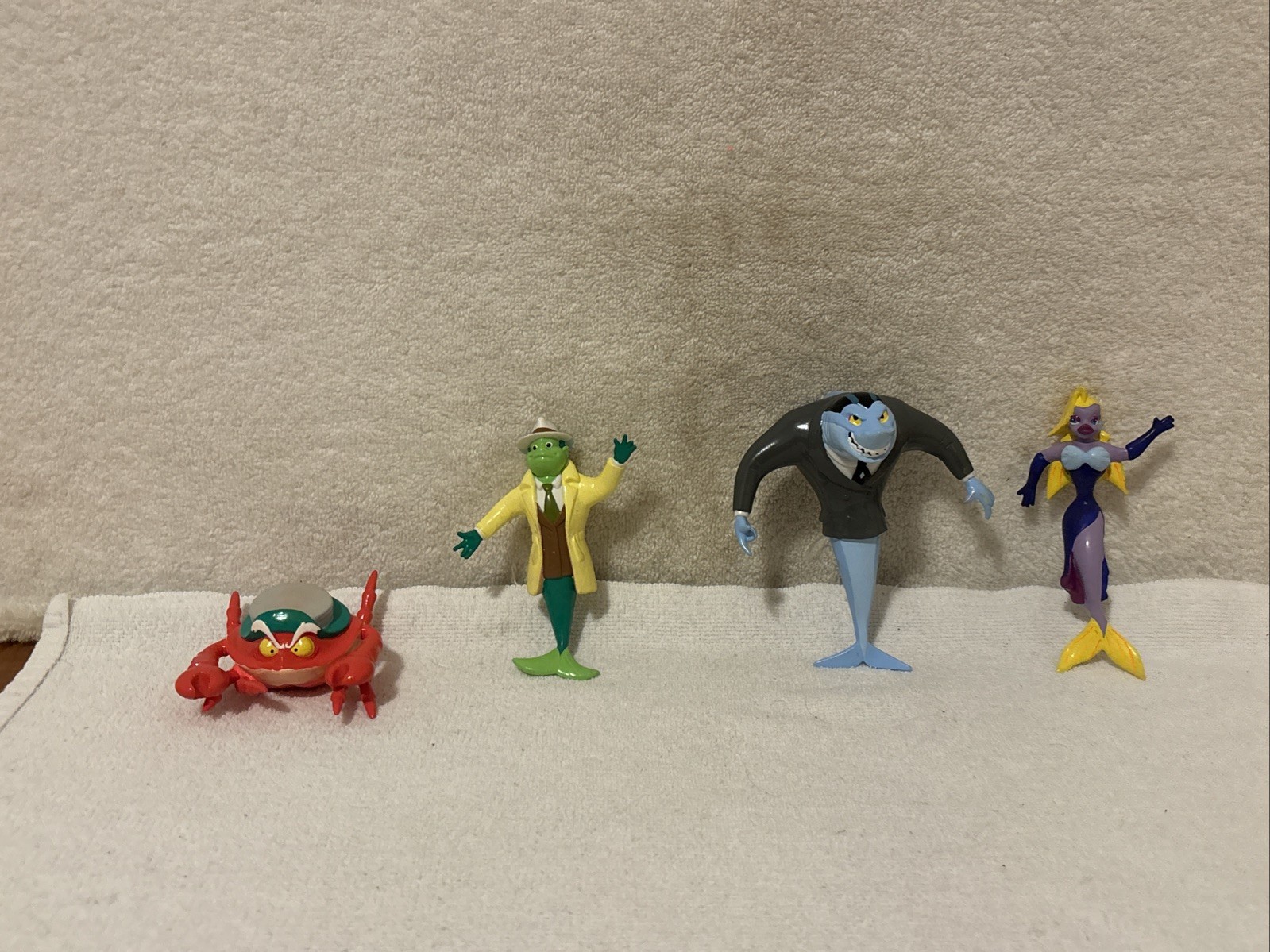 VTG 90s Hanna Barbera Bend-Ems Fish Police Figures Justoys Lot of 4 FREE SHIP