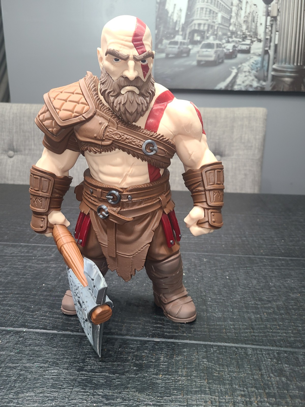 3D Printed Fan Art Kratos God of War Action Figure w/ Axe