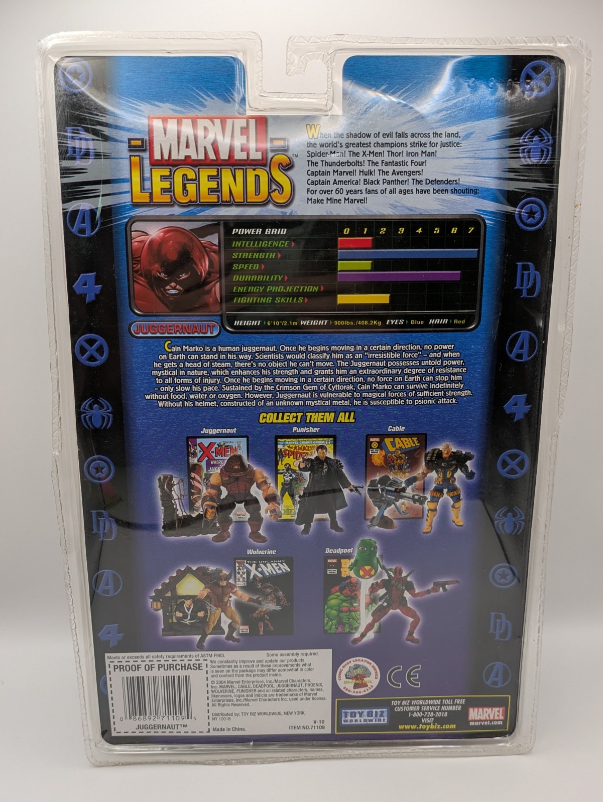 Marvel Legends series VI JUGGERNAUT action figure X-Men 6 inch Toy Biz 2004 NEW