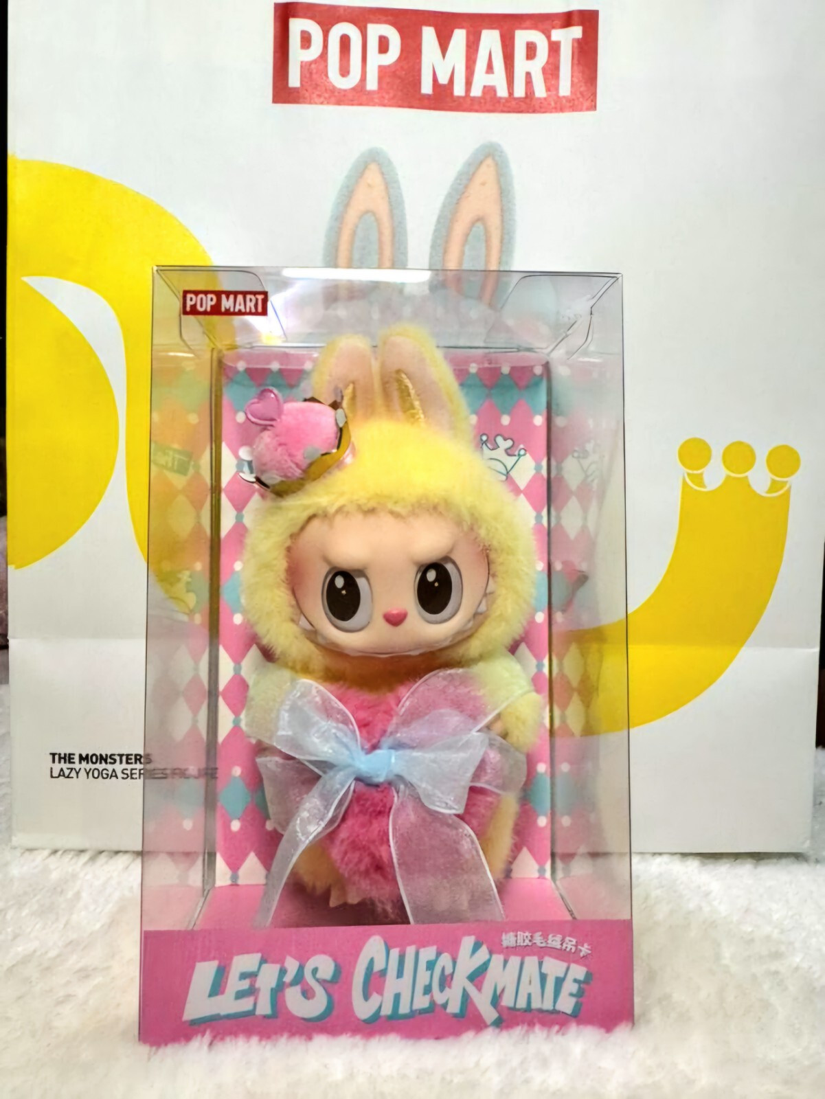 OFFICIAL AUTHENTIC POPMART LABUBU THE MONSTERS Let&rsquo;s Checkmate Vinyl Plush