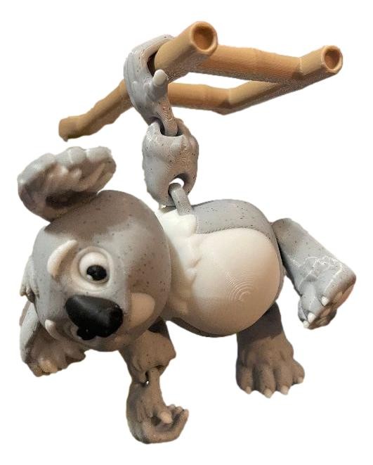 3D Printed Koala Figure – Articulated Animal – 4in