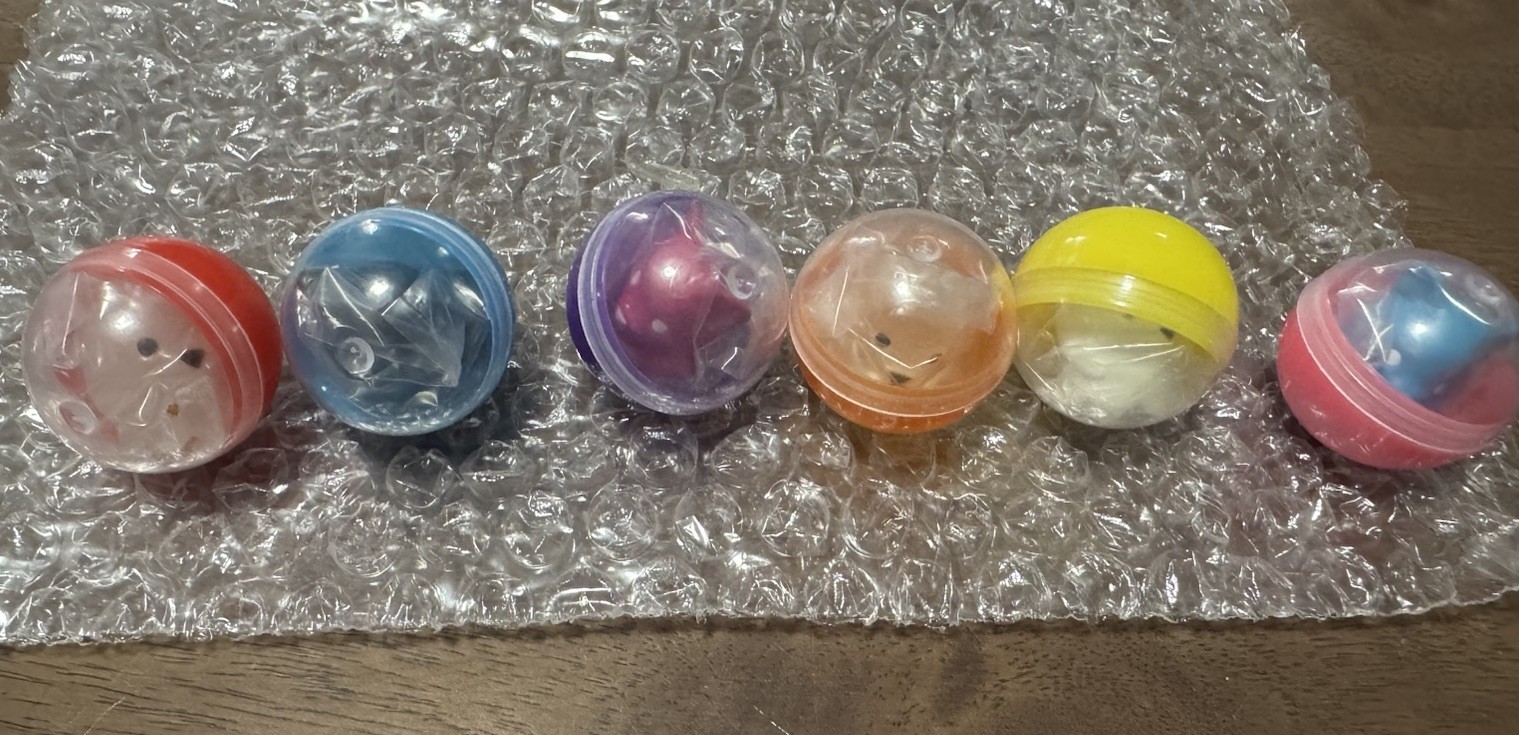Luke Chueh Mini Ghost Bear Set Of 6 Ghostbear Still In Balls. Sealed