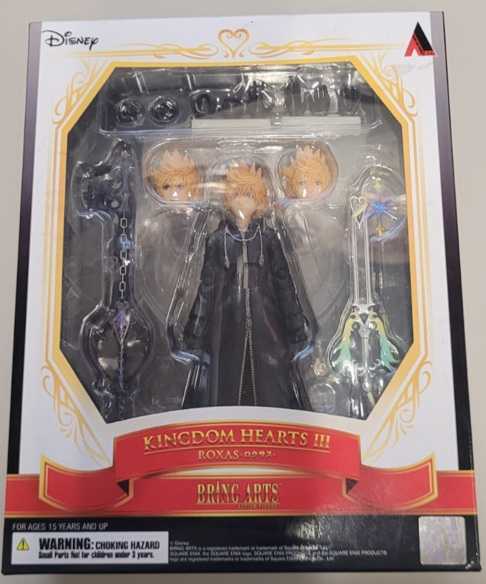 USED Square Enix Kingdom Hearts III Roxas Bring Arts Action Figure