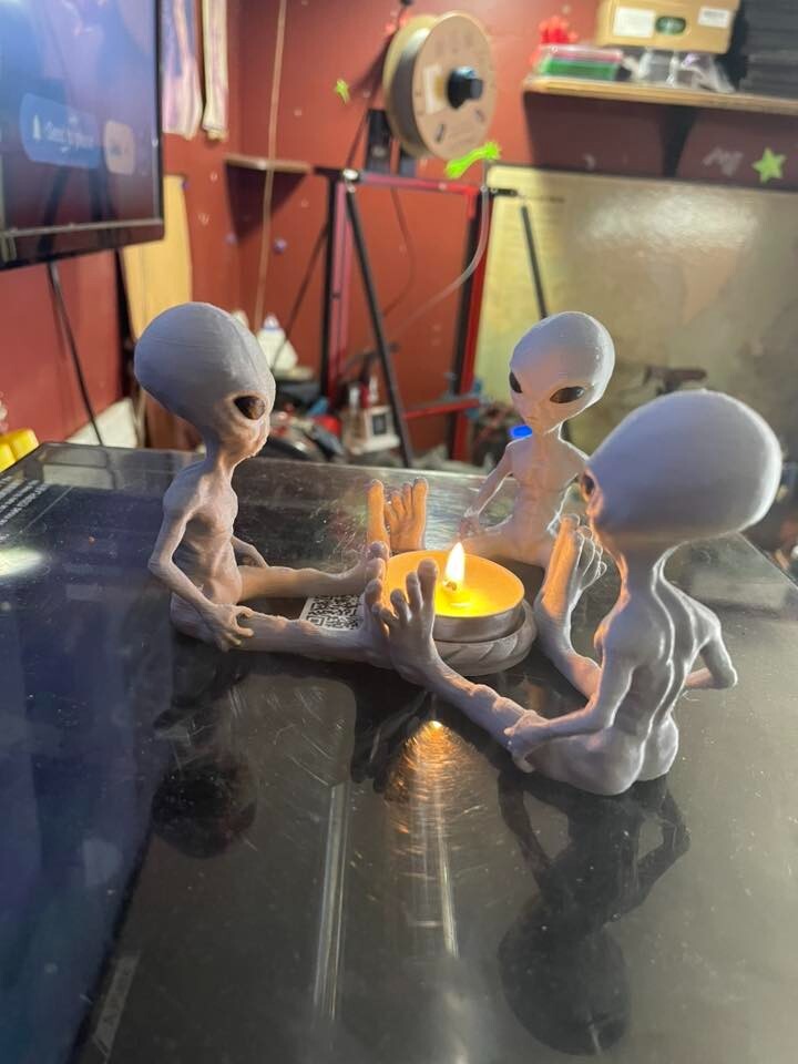 Alien Action Figure-Tea Candle Holder