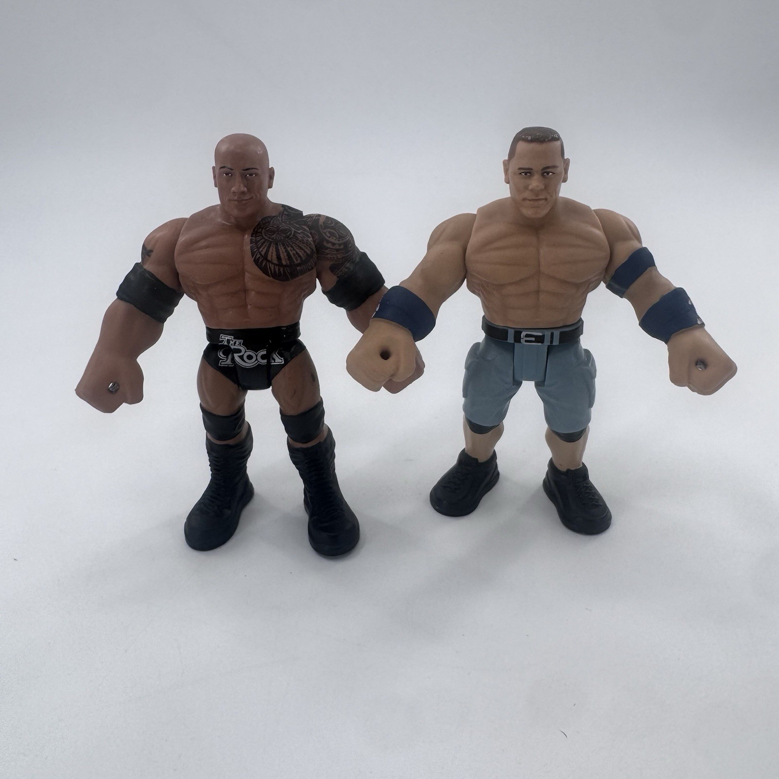 WWE John Cena & The Rock Bend ‘N Bash Action Figure Mattel 2021 Fast Shipping