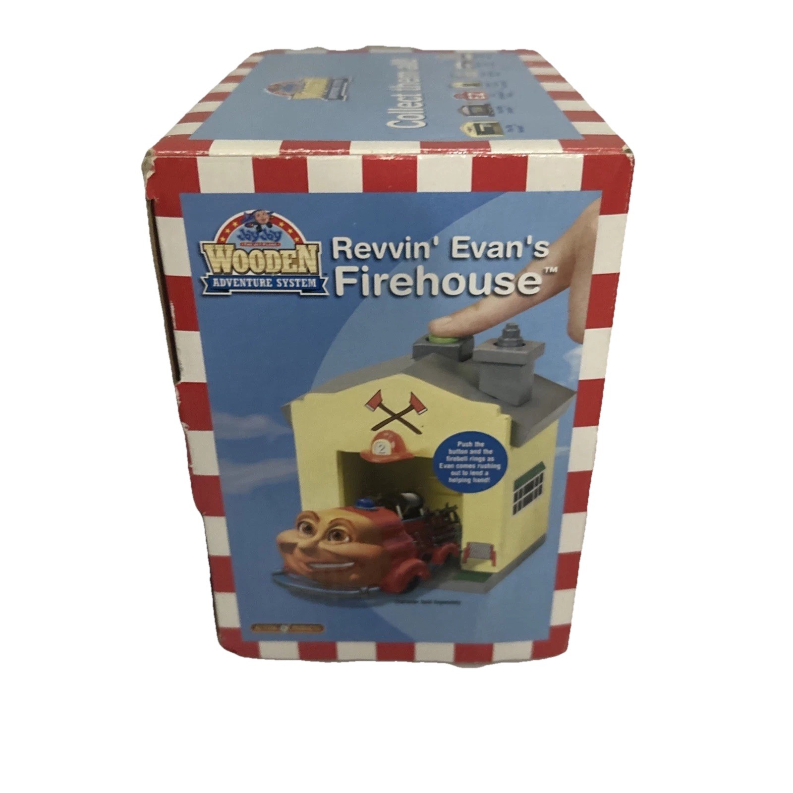 2003 Jay Jay the jet plane REVVIN&rsquo; EVAN&rsquo;S FIREHOUSE wooden adventure system NEW
