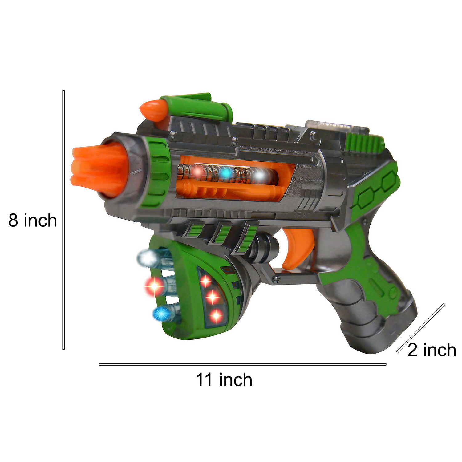 Light Up Space Infinity Blaster Toy Gun Pistol w/ Flashing Light Sound Kids Gift