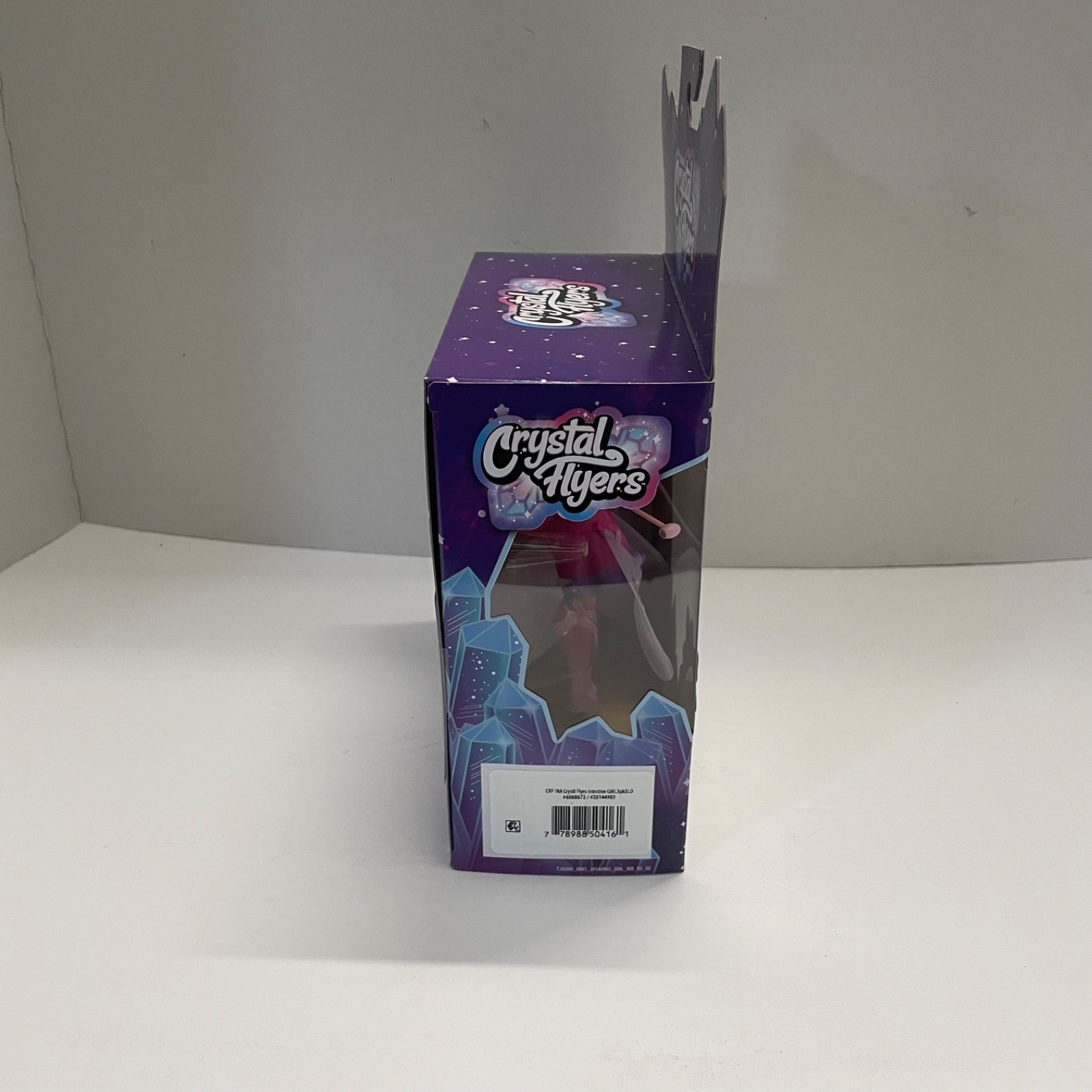 Crystal Flyers Interactive Flying Doll Magic Touch Figure Pink & Purple Sealed