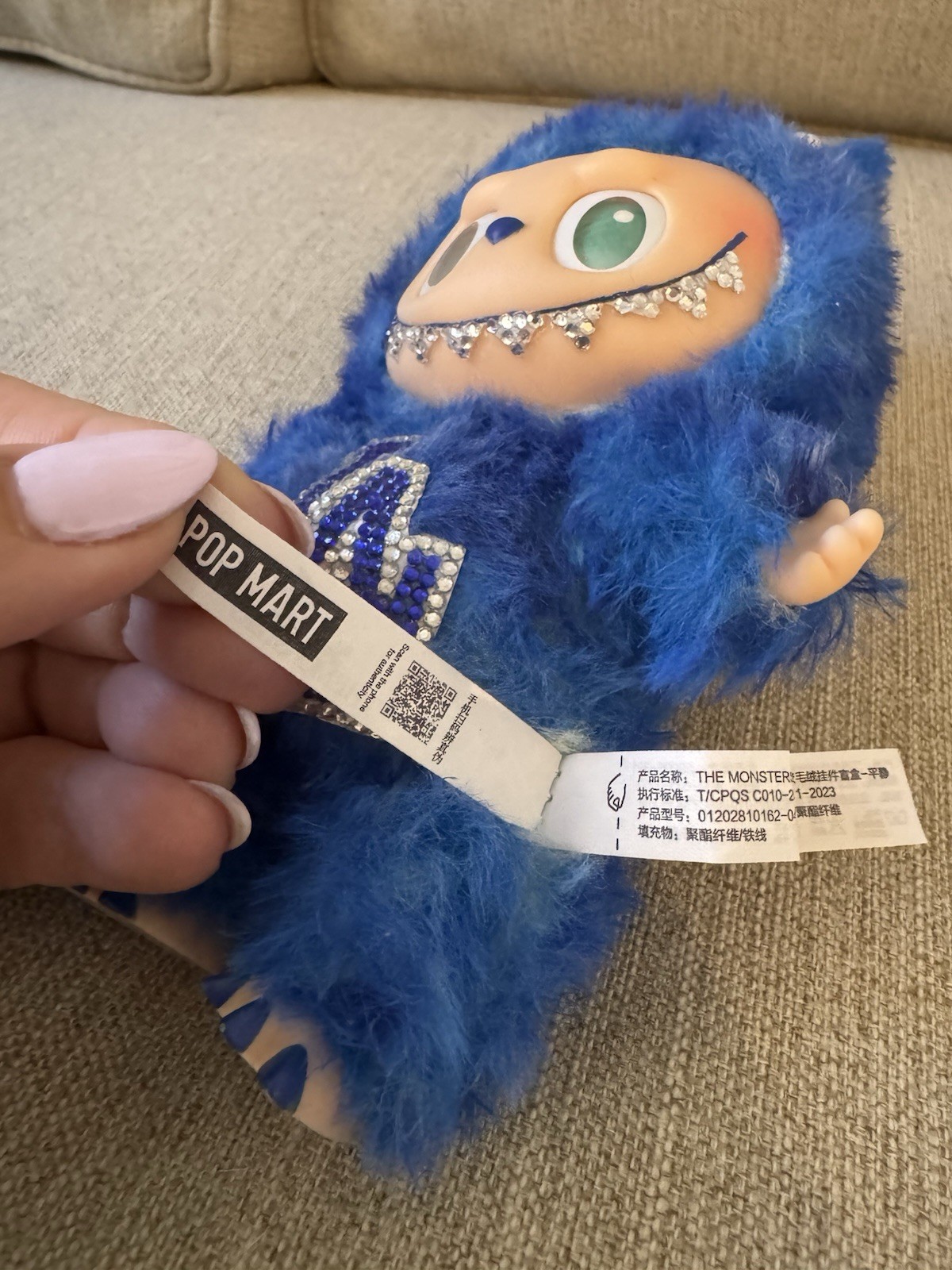 Authentic Serenity Big Into Energy Labubu – Custom Dodgers Design