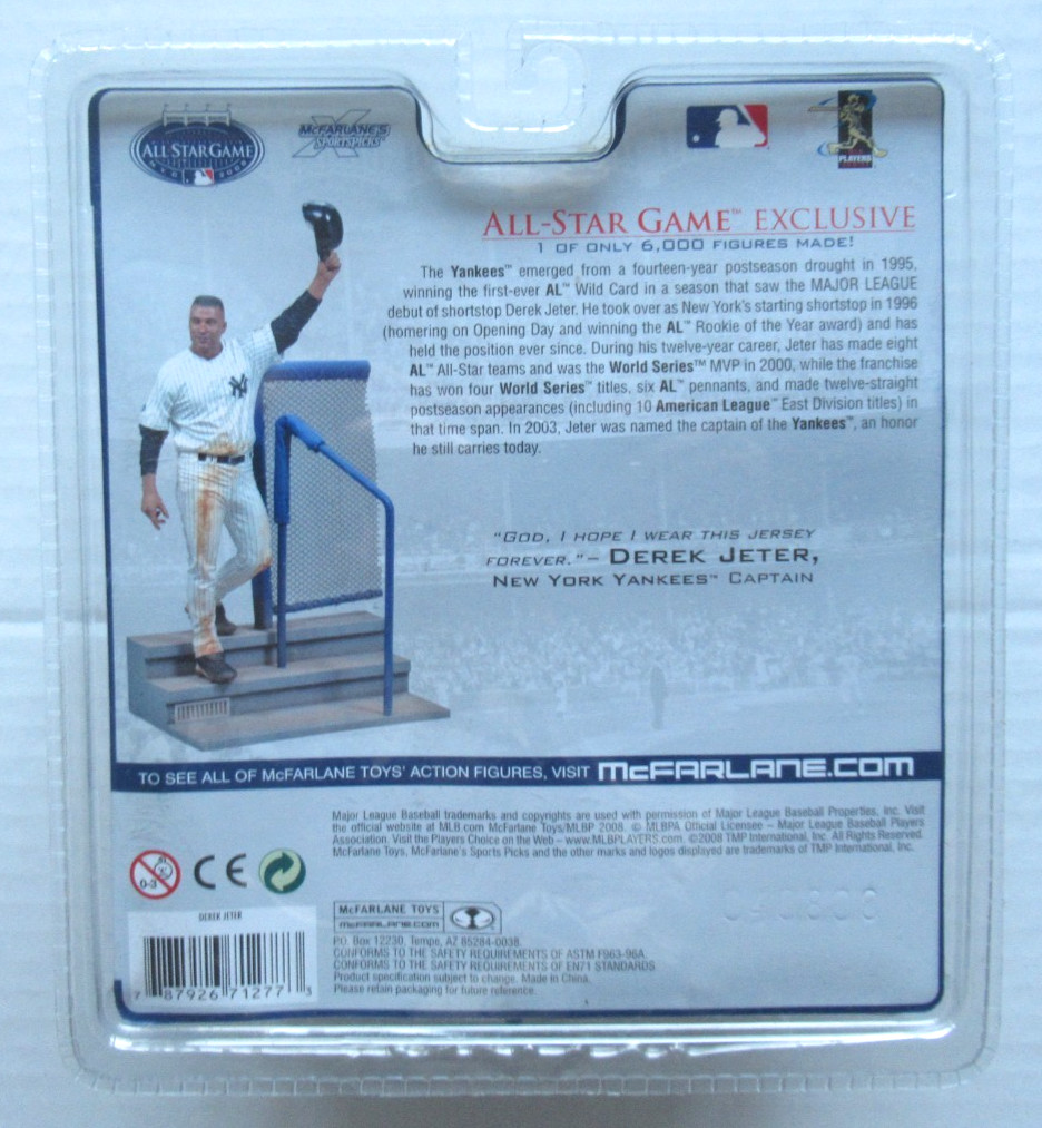 MCFARLANE DEREK JETER YANKEES HOF MLB ALL STAR GAME EXCLUSIVE 1/6000 FIGURE NEW