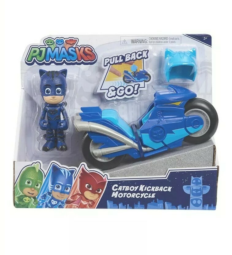 PJ Masks Catboy Kickback Motorcycle Pull Back Toy Age 3 and up
